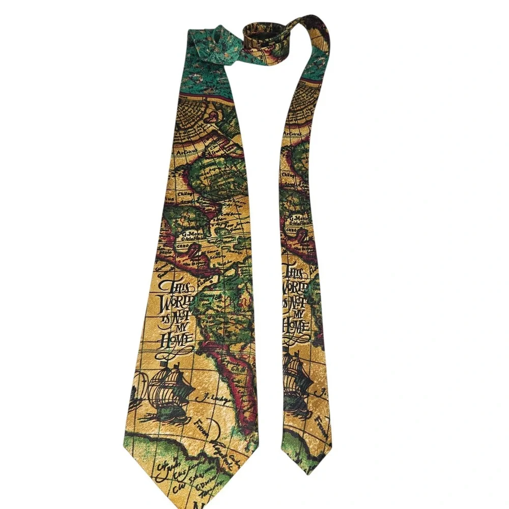 This World is Not My Home Appointed Apparel Design 64x4 Men's Polyester Neck Tie